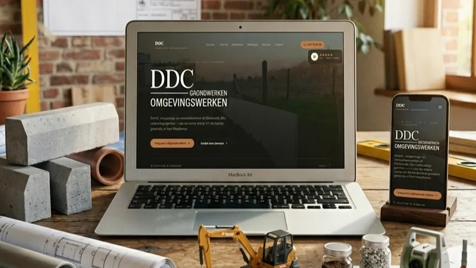 Website van DDC Grondwerken en Omgevingswerken in Diksmuide
